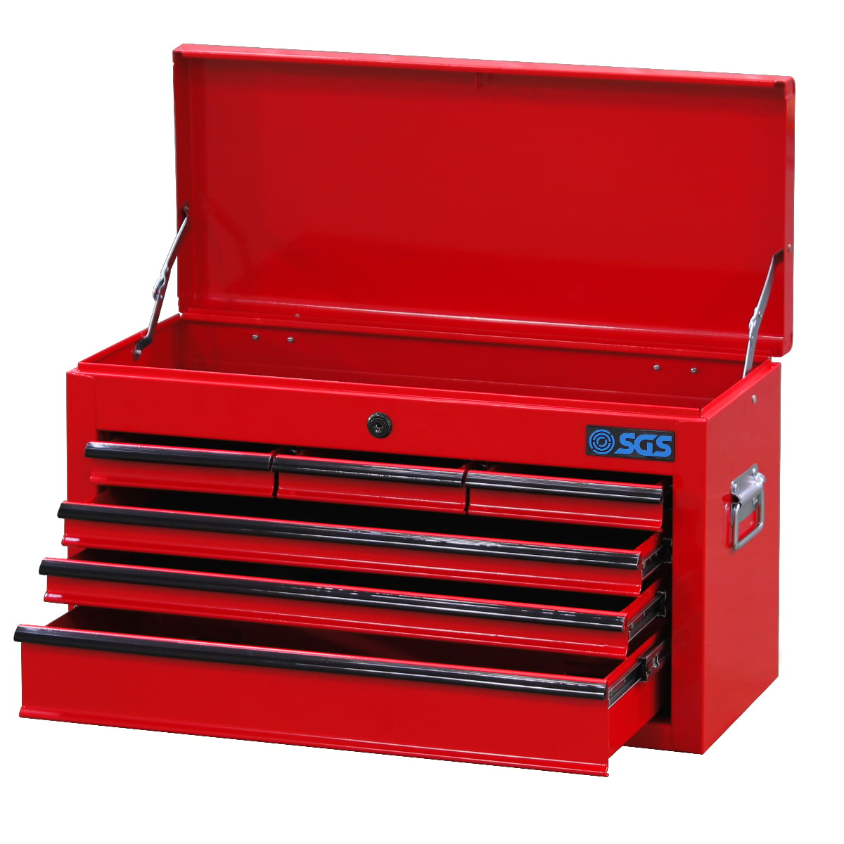 SGS Mechanics 8 Drawer Tool Box Chest & Roller Cabinet | Red